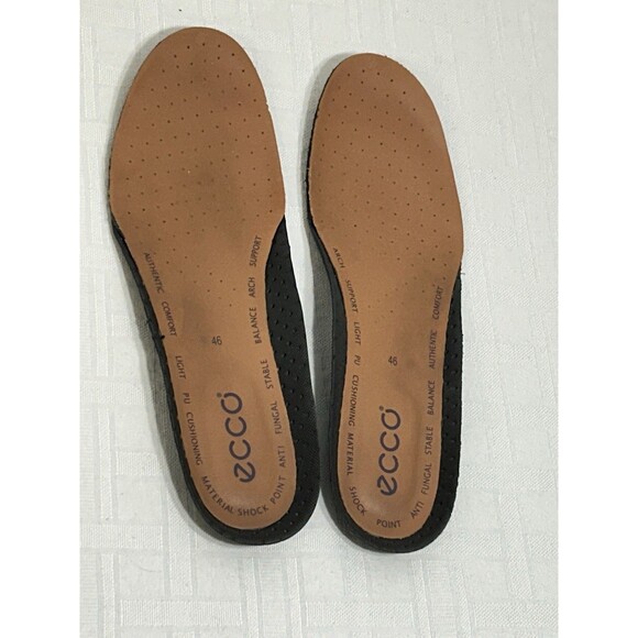 ECCO Light Shock Point Shoes Men Sz. 46 12-12.5 Gray Brown Leather Oxfords dress main image 14